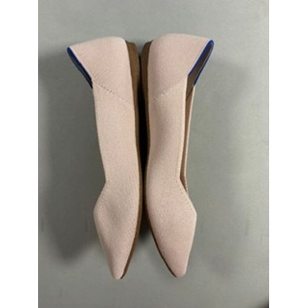 Rothy's The Point Ballet Flats Light Pink Blush Pointed Toe Knit Shoes Size 8.5 - Picture 6 of 9